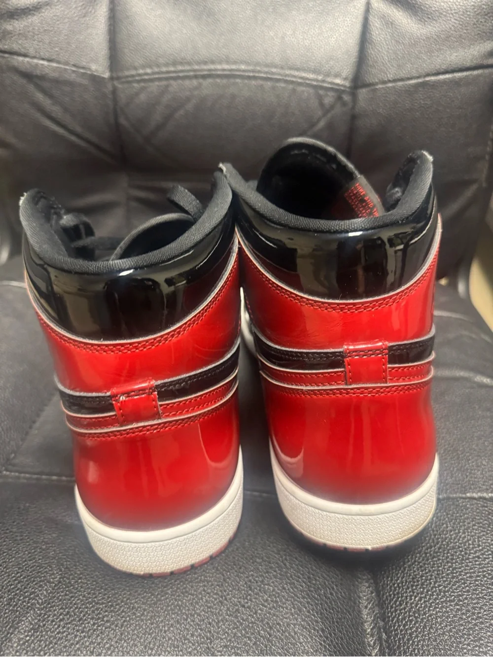 Jordan Men’s Air Jordan 1 High Black/Red Patent Leather
